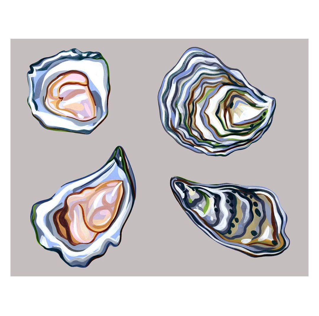 Oyster illustration by Fanny Gentle, for Other Half Brewery, Brooklyn, New York